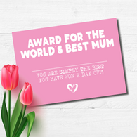 Best Mum Award Pink Voucher